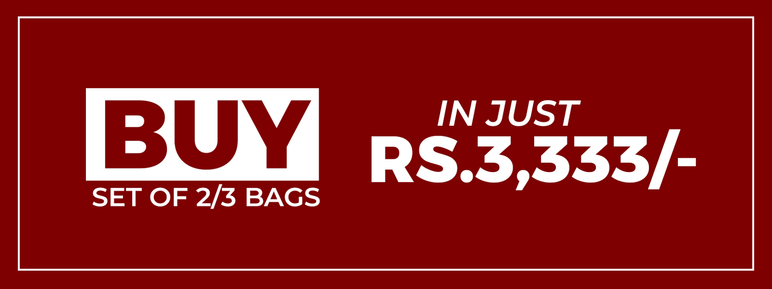 BUY ANY SET OF 2/3 BAGS FOR RS.3,333/-