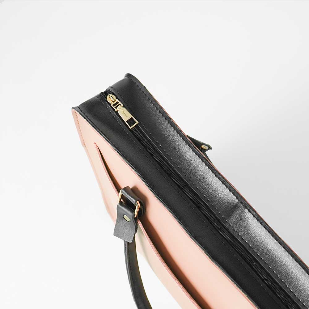 Multi Pockets Laptop Bag (Peach) on Sale