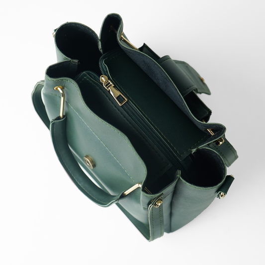 Emerald Bag with Flap Green