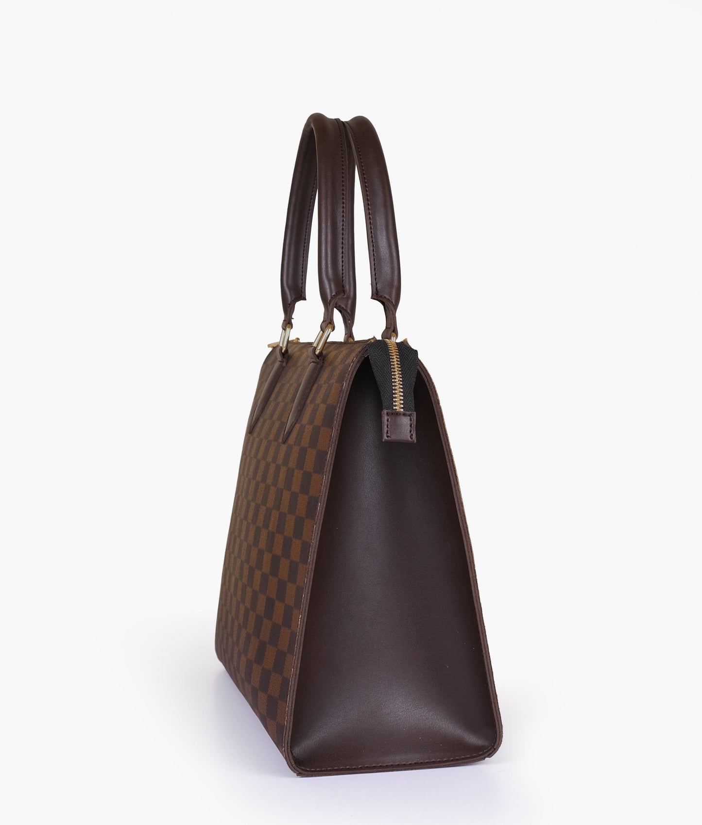 checkered handbag