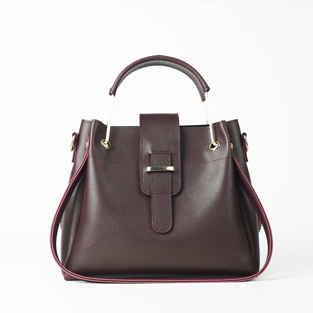 Emerald Bag with Flap Maroon