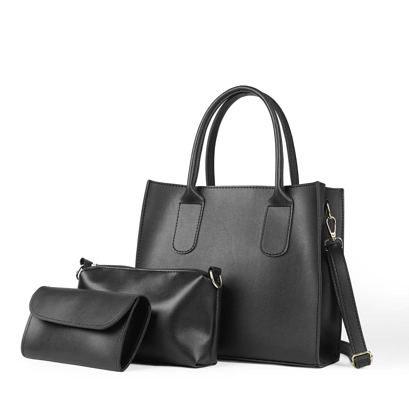 Catchy set of 3 bag black