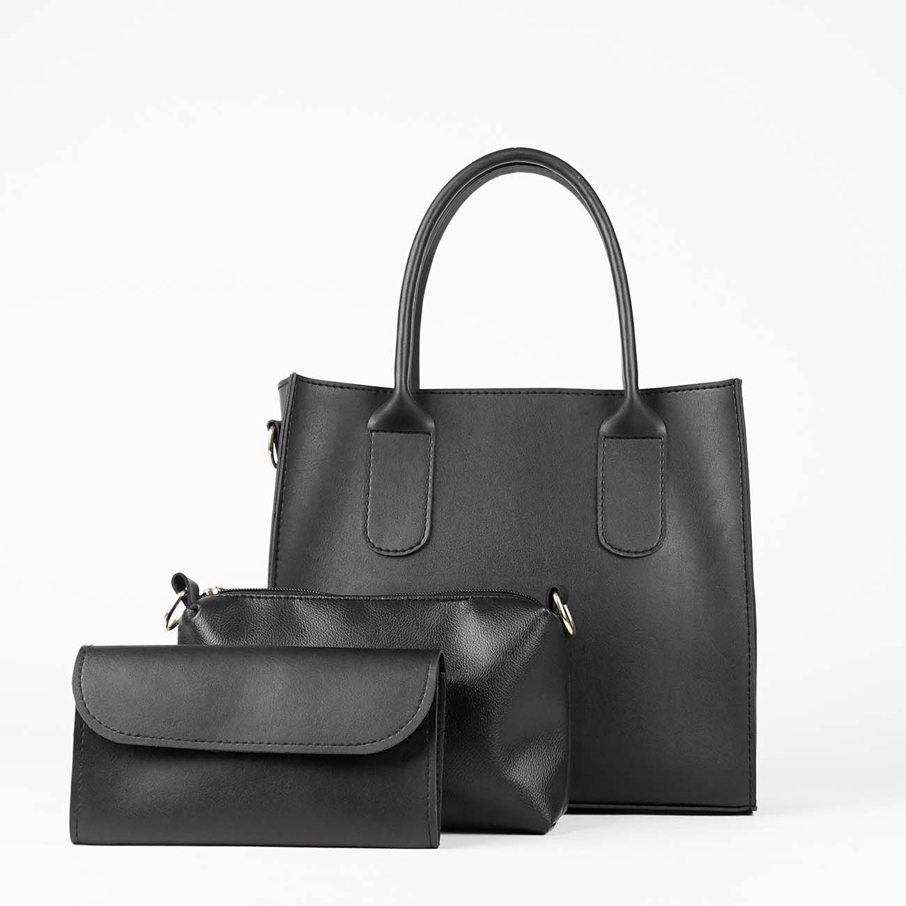 Catchy set of 3 bag black
