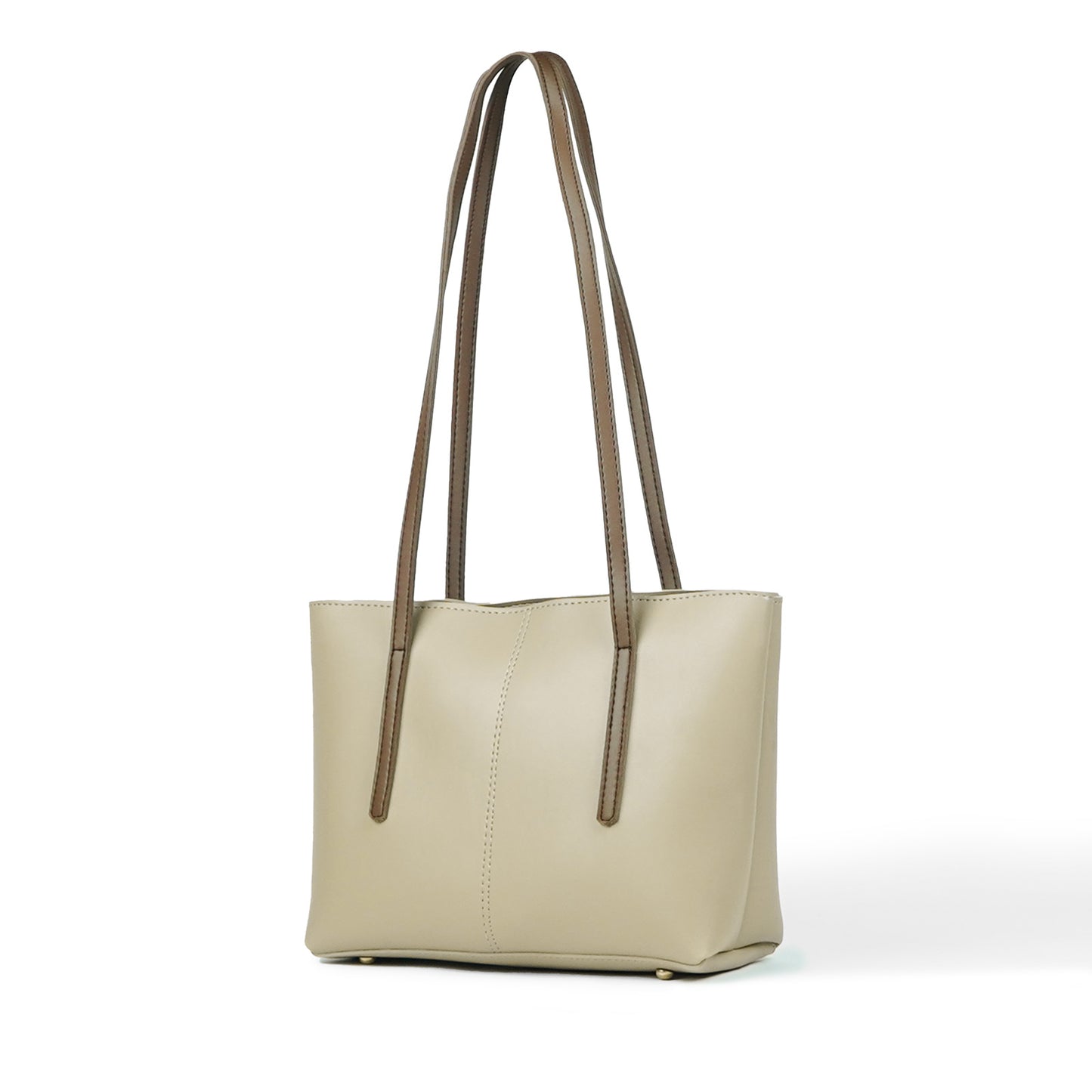 Medallion Tote Bag - beige & brown