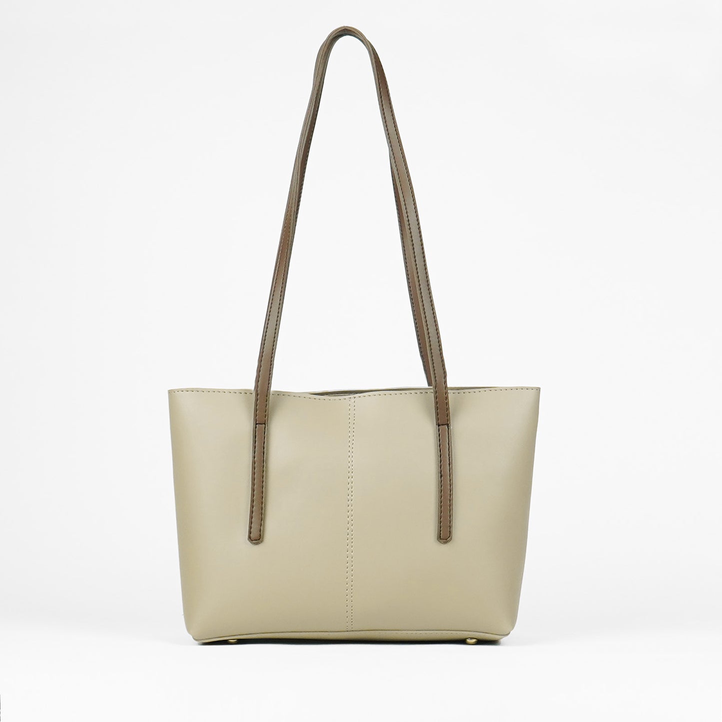 Medallion Tote Bag - beige & brown